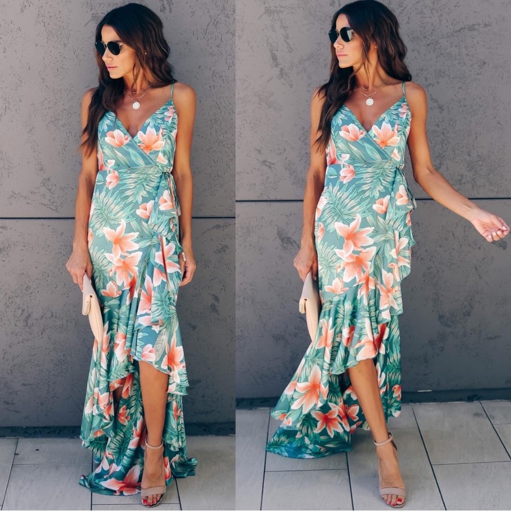 Vici Nikita Tiered Ruffle Wrap Dress / Vici Dress